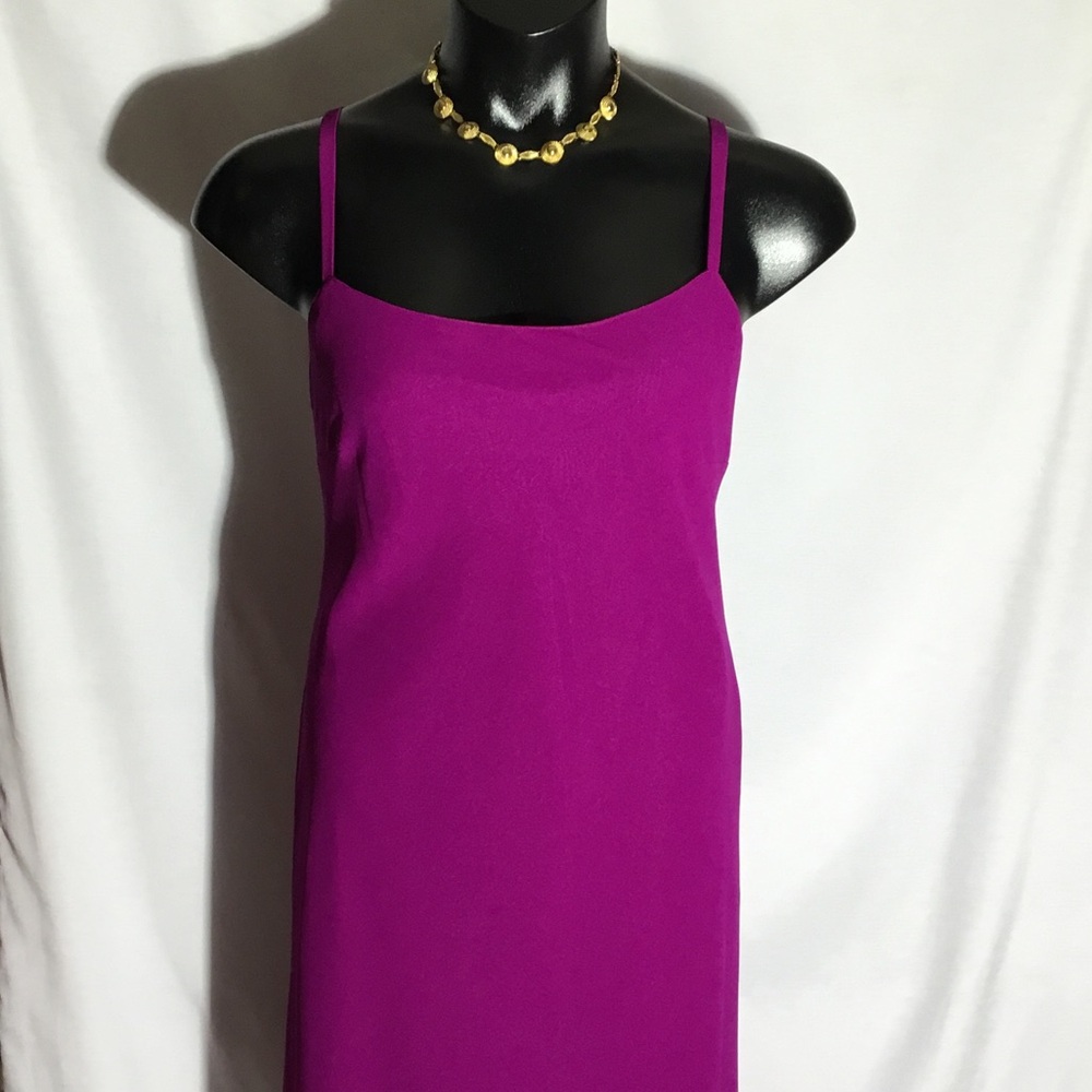 Plaza South Magenta Slip Dress with Spaghetti Straps